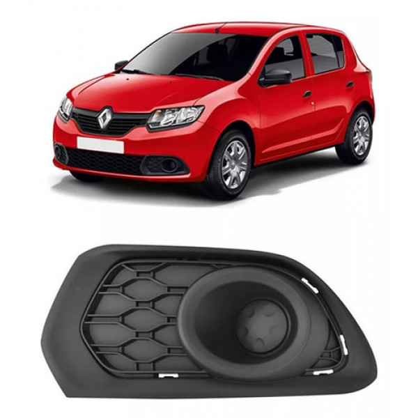  Grade Milha Parachoque Sandero 2015 A 2018 Esquerdo C14109